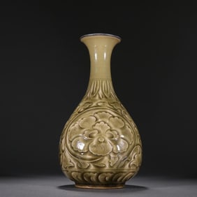 Song Yaozhou Kiln Printed Silver Bottle