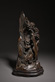 A Piece Of Agarwood Pine Old Man Shanzi Study Ornaments