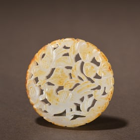 A piece of Hetian jade seed material than wings flying jade pendant