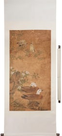 Lu Ji flowers and birds silk