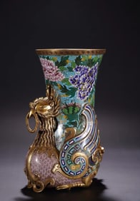 A piece of pinched-wire enamel Phoenix Flower Arrangement