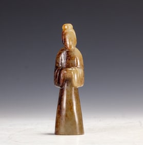 A piece of Hetian jade figure