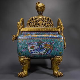 A piece of pinched wire enamel Shuanglong Ear smoked stove