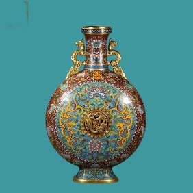 Cloisonn é Enamel Moon Hugging Bottle