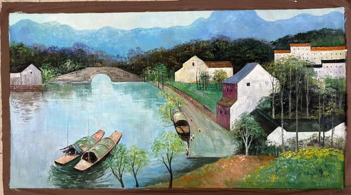 Wu Guanzhong's oil painting works paint the heart