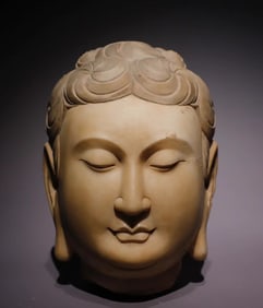 Tang Dynasty white marble Buddha headdress
