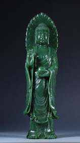 A Hetian Jade Jasper Buddha Ornament