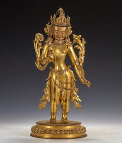 A bronze gilt Buddha statue