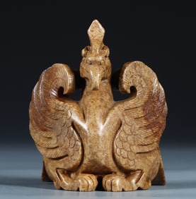 A piece of Hetian jade, fire jade, golden-winged Dapeng