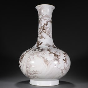 Ink Colored Cloud Dragon Poetry And Prose Appreciation Vase