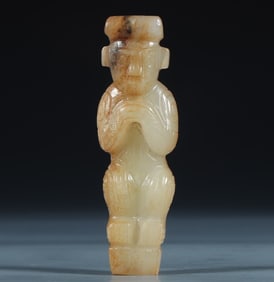 A Hetian Huangyu carved waterbird