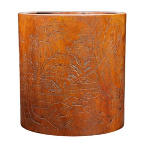 Huanghuali mountain forest pen holder