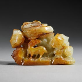 Hetian Yulu mountain carving