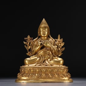 A Bronze Gilt "Zongkhapa" Statue