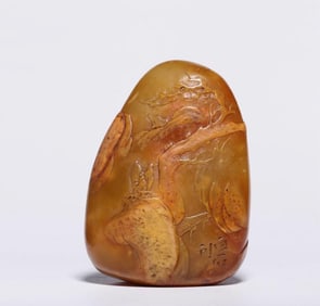 Republic of China "White Stone Style" Shoushan Tian Huang Matsushita Gao Shi Sui Xing Seal