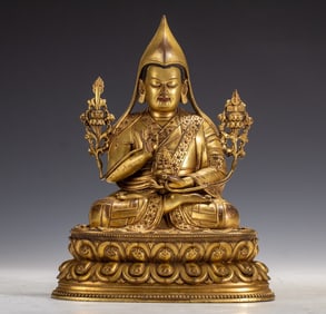 A bronze gilt Buddha statue