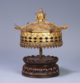 Tibetan copper gilded umbrella cover