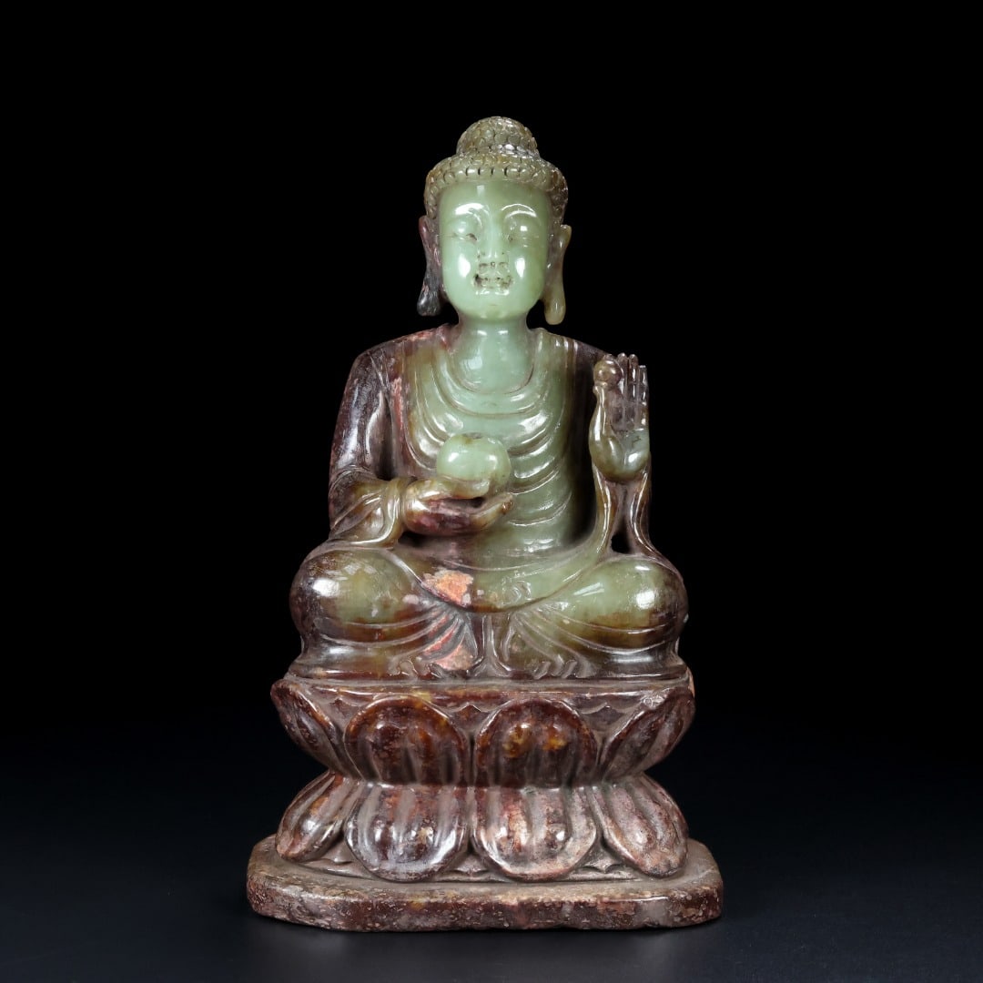 A piece of Hetian jade Buddha statue (1 of 9)