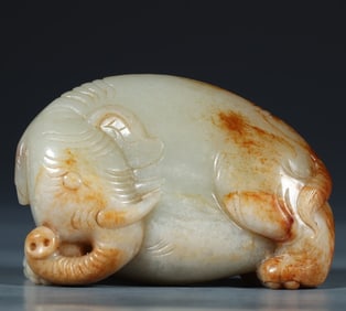 A piece of Hetian jade seed material ornament