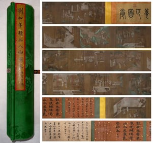 A scroll of Liu Songnian's fine figures