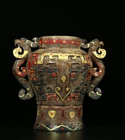 A piece of Hetian jade painted jar