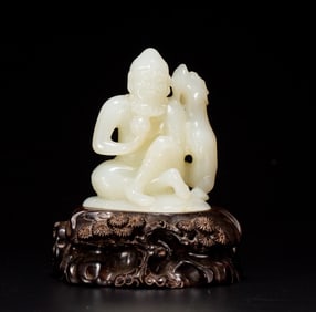 A piece of Hetian jade ornament