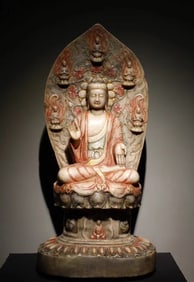 A piece of Tang Dynasty white marble Buddha