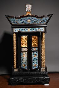 A Qing Dynasty cloisonné shrine