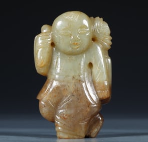 A piece of Hetian jade boy