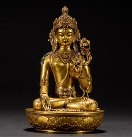 A bronze gilt Buddha statue