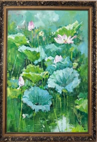 A frame of an oil painting by Wu Guanzhong