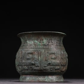 An overseas bronze dragon pattern