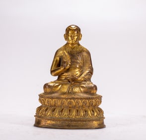 A bronze gilt Buddha statue