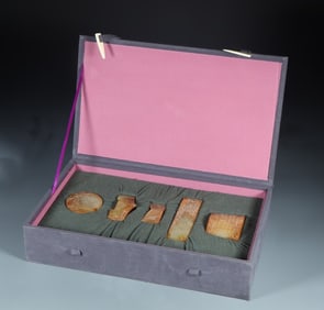 A set of ancient jade sword ornaments