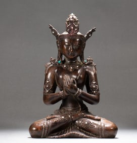 A piece of agarwood Buddha statue