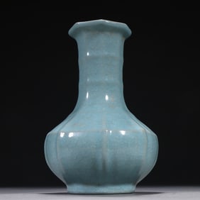 A piece of Ru kiln ice crack octagonal bottle