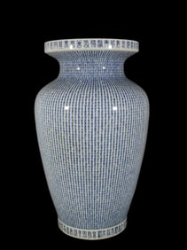 Qing Kangxi blue and white Wanxi Zun   Size: H:77cm