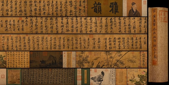 A handscroll of Song Huang Tingjian's pillar name post