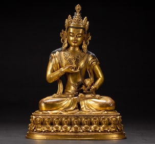 A bronze gilt Buddha statue