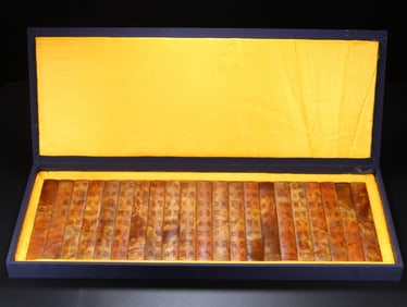 A precious set of Hetian jade Book of War