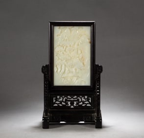 A piece of rosewood inlay and Tian jade interstitial