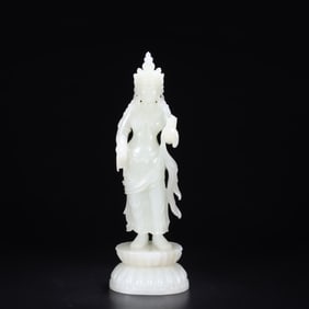 A piece of Hetian jade Guanyin