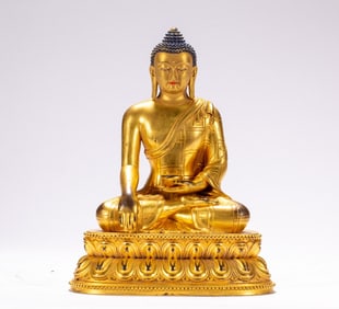 A bronze gilt Buddha statue