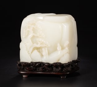 A piece of Hetian jade ornament