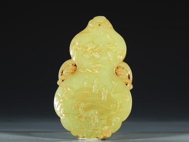 One piece Hetian Topaz Fulu Tianchang gourd brand