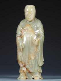 A piece of Hetian jade Buddha statue