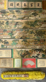 A picture of Qiu Ying's spring dawn in the Han Palace