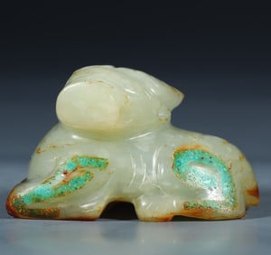A piece of Hetian Jade Beast