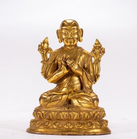 A bronze gilt Buddha statue