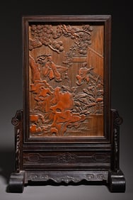 A piece of Qing Dynasty bamboo carving interstitial